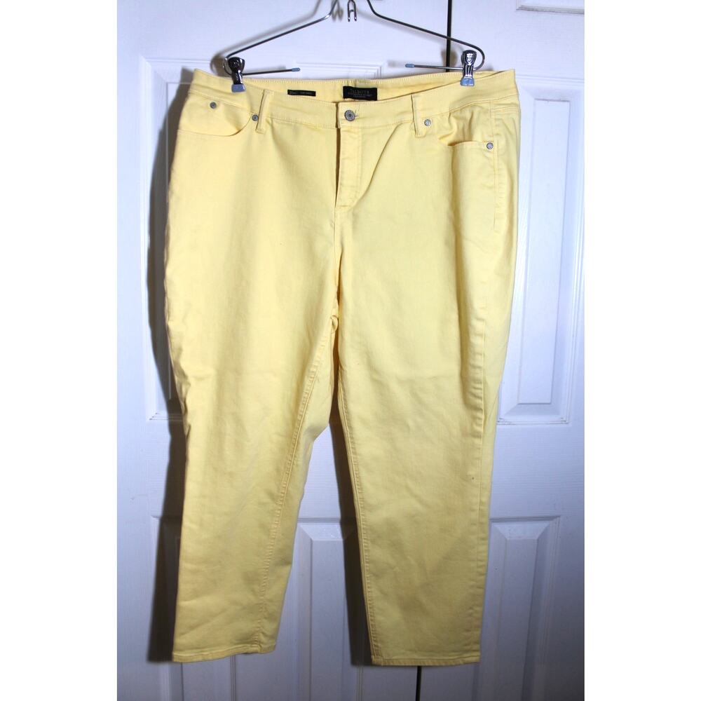 Talbots Flawless Five Pocket Yellow Slim Ankle Jeans sz 20WP